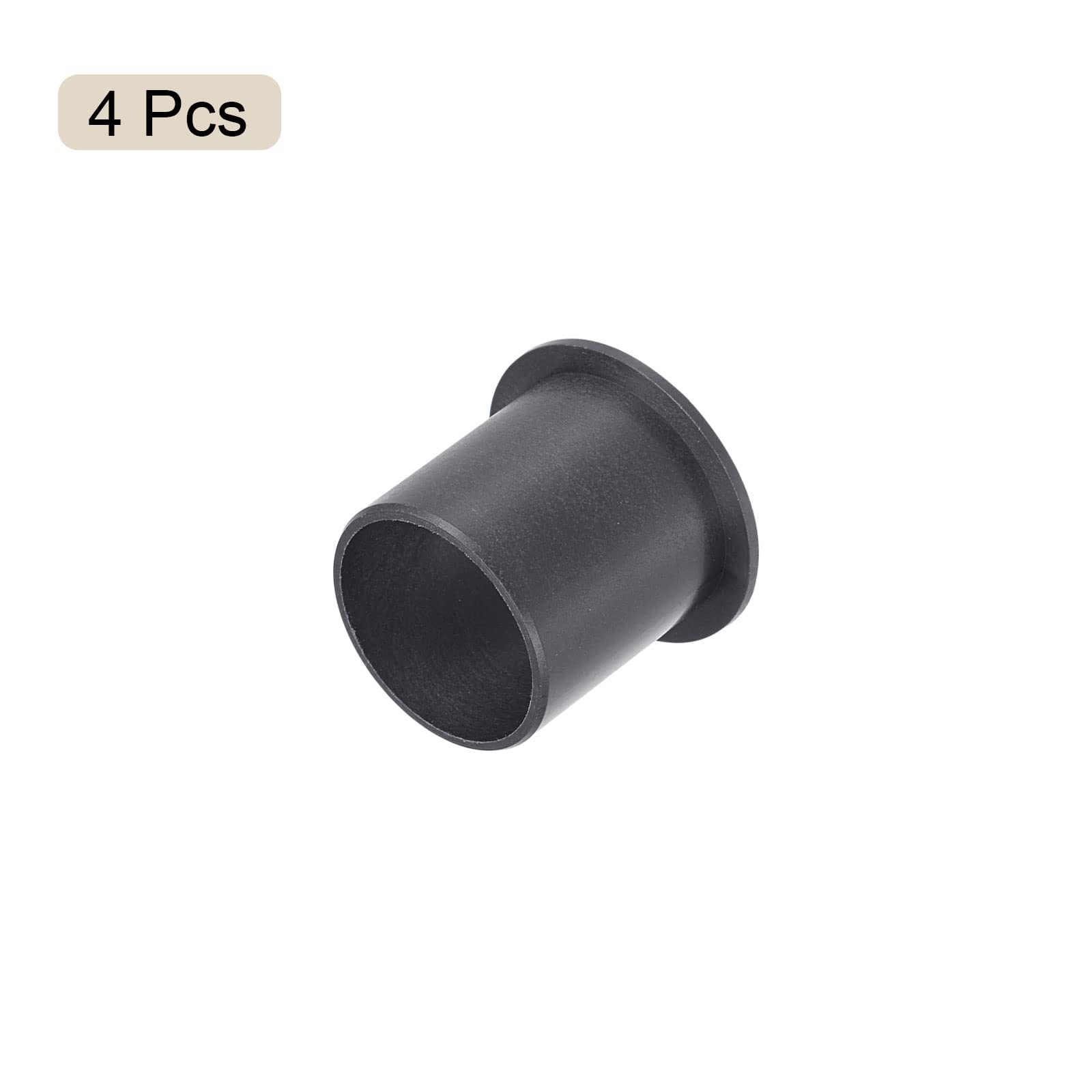 sourcing map Brida Manga Rodamientos 25mm Interior Diámetro 28mm OD 30mm Longitud POM Envuelto Aceite Sin Bujes Negro 4uds
