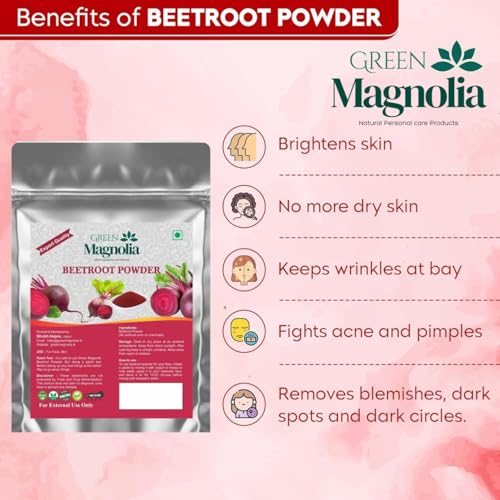 Image of Beetroot Powder for Face & Skin Care Natural & Pure Fine Texture Chemical-Free Helps in Glow & Radiance for Ideal for Face Masks & Skincare (200gm)
