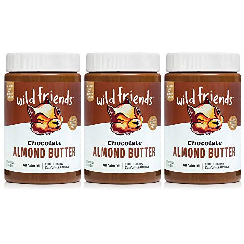 Wild Friends Foods Chocolate Almond Butter, 16 oz Jars, Gluten-Free, Non-GMO, Palm Oil Free, 3 Count