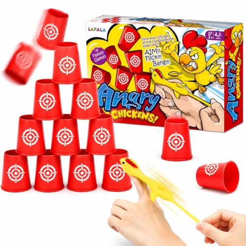 LAFALA Slingshots Rubber Chicken 12 Dart Cups Flying...