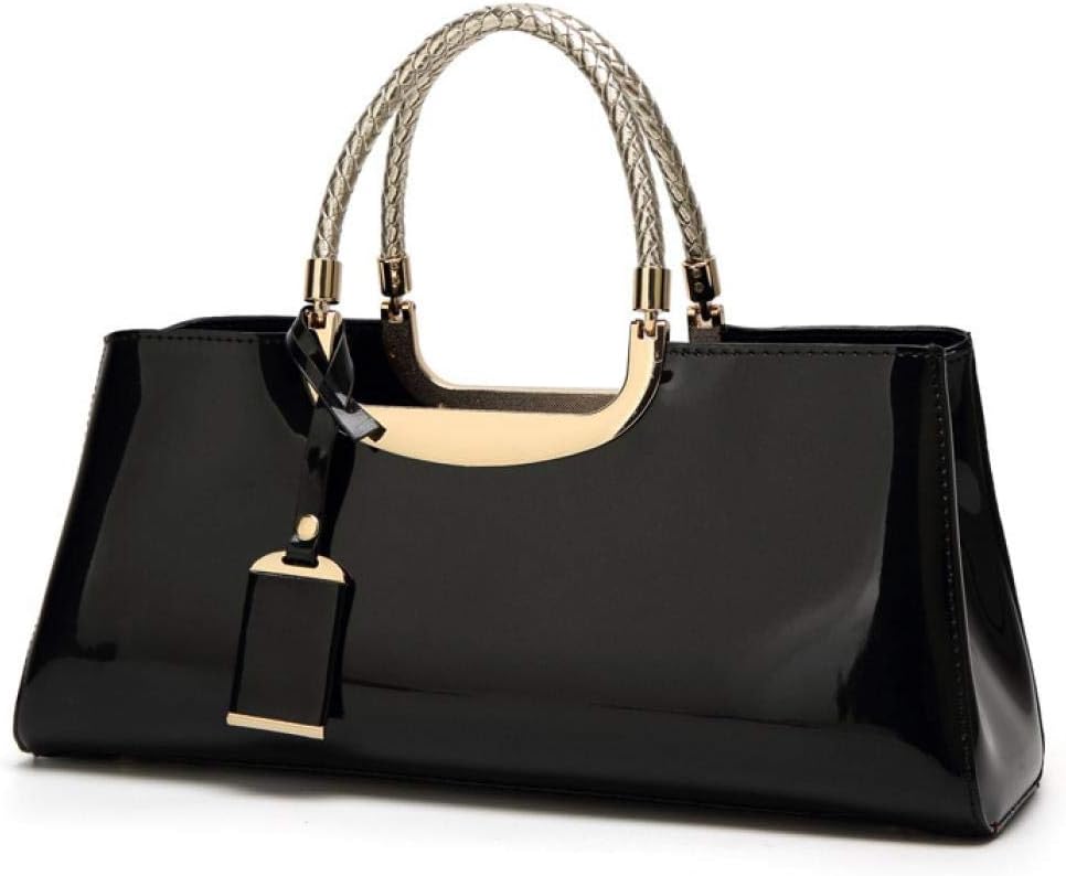 jessie Patent Leather Structured Shoulder Handbag Women Evening Party Satchel Crossbody Top Handle Bags | Patent Leather, Structured, Evening Party, Bags