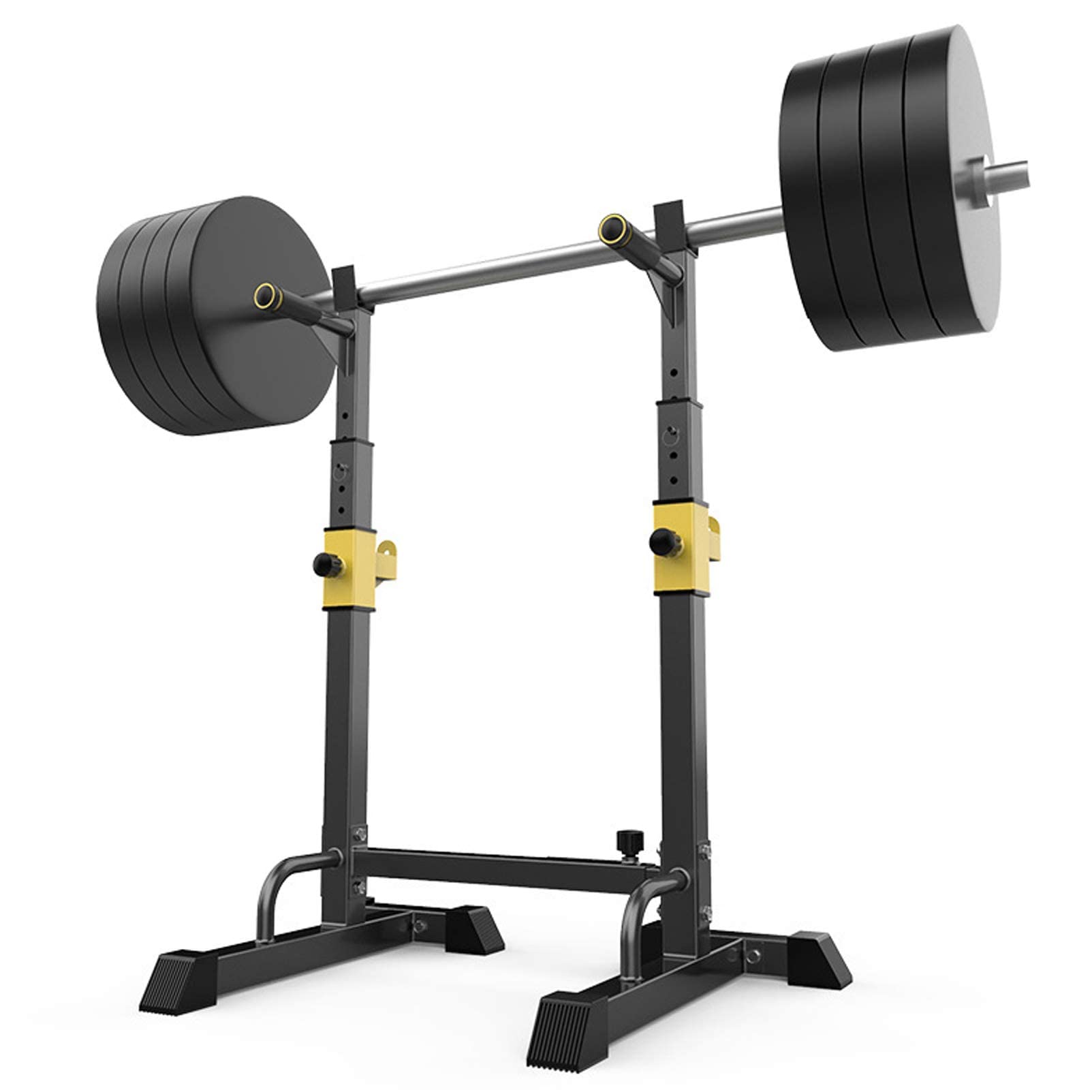 ERoomQ Adjustable Olympic Barbell Rack, Squat Stand Bench Press Rack - 550 Lbs Max Load, Weight Lifting Stand Multifunction Fitness Equipment