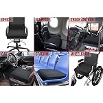 Large 19"x17"x3.25" Medium-Firm Memory Foam Seat Cushion with Cooling Effect, Washable Cover and Non-Slip Base for Office Chairs, Wheelchairs, Recliners, Cars - Back Pain Relief - Black - Image 6
