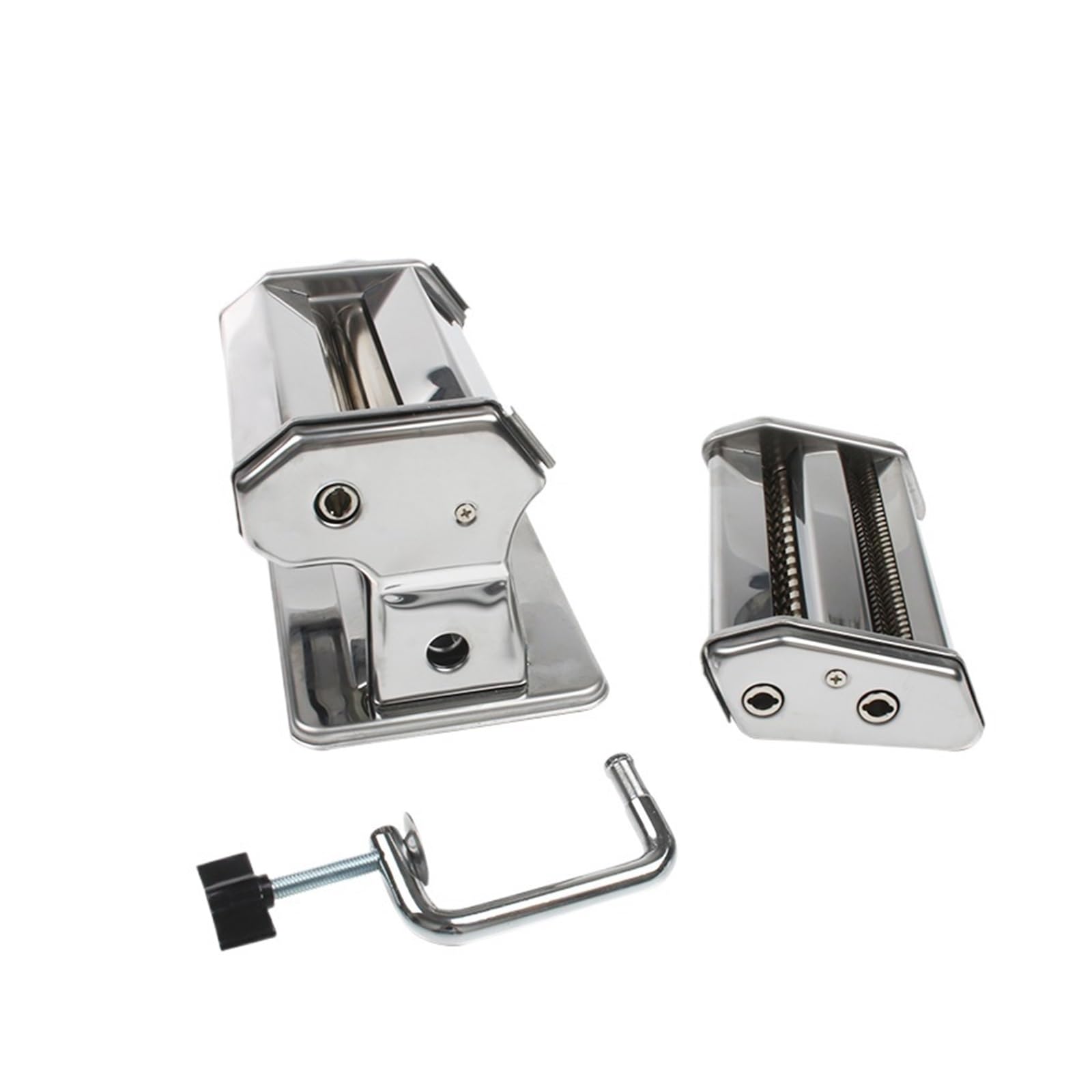 Máquina Manual For Hacer Pasta con Manivela, 2 Cuchillas, De Acero Inoxidable, For Hacer Dumplings Y Fideos, Prensado, Cortador De Espaguetis Y Colgador De Masa. FáCil De Limpiar