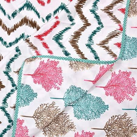 MITUL 100% Cotton Reversible Dohar Double Bed Size | Jaipuri Printed Artisan Block Design Blanket | Soft Lightweight AC Summer Comforter Quilt (HM Cotton DOHAR NO 5, Single Bed)-image-34