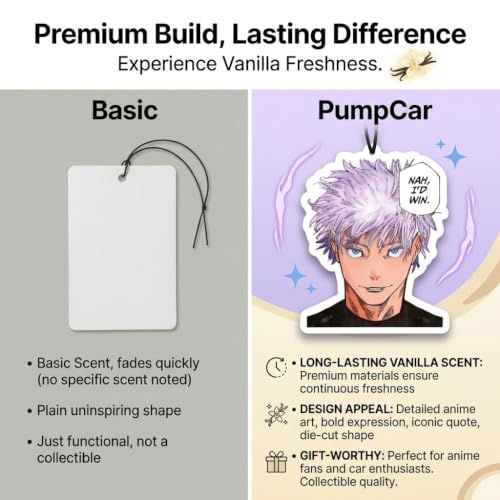 Image of PumpCar 2 pieces satoru Nah I'd Win double-sided hanging Japanese anime vanilla-scented air freshener Cool anime hanging for rearview mirror Car Interior Accessories Gifts Anime Manga Fans Sorcerer