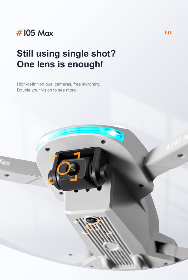 360-stopniowa kamera lotnicza z dronem do unikania przeszkód, podwójny aparat o wysokiej rozdzielczości 4K, zdalnie sterowany dron na podczerwień, quadkopter do unikania przeszkód (Color : 2,
