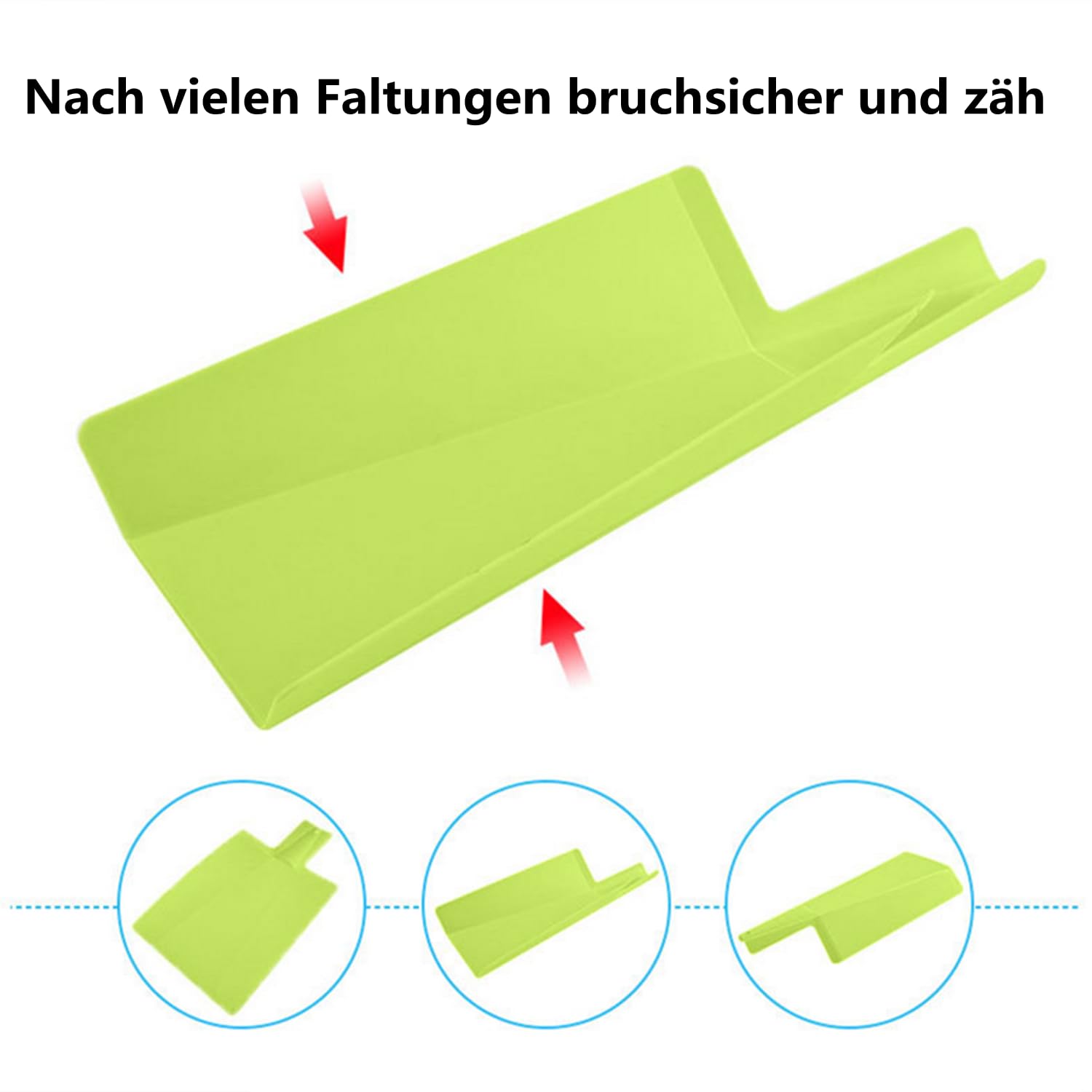 LATRAT Plastic Chopping Board with Handle Chopping Board Foldable Non-Slip Surface Dishwasher Safe 15 x 8 Inch (2 Piece Set - Image 3