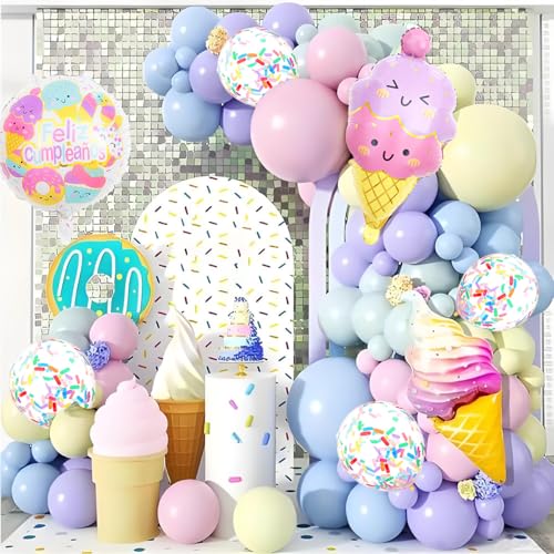 Ballons crème glacée couleur douce macaron de 30,5cm - 6
