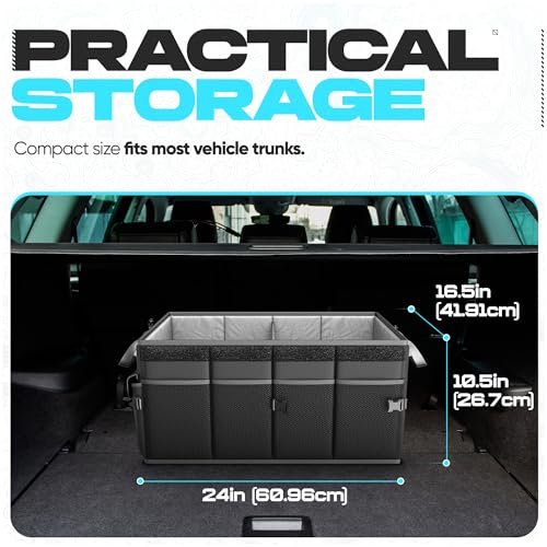 image for FORTEM Car Trunk Organizer with Cooler, Collapsible Multi Compartment 