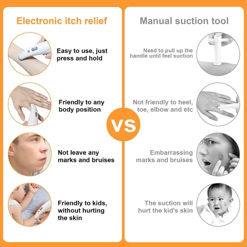 Bug Bite Itch Relief Thing. Electronic Mosquito Bites Itching Treatment Tool For Kids, Humans, Insect Bugbite Skin Itchless Reliever Pen, Insects Chigger Bee Wasp Sting Swelling Healer Chemical-Free #TOP3