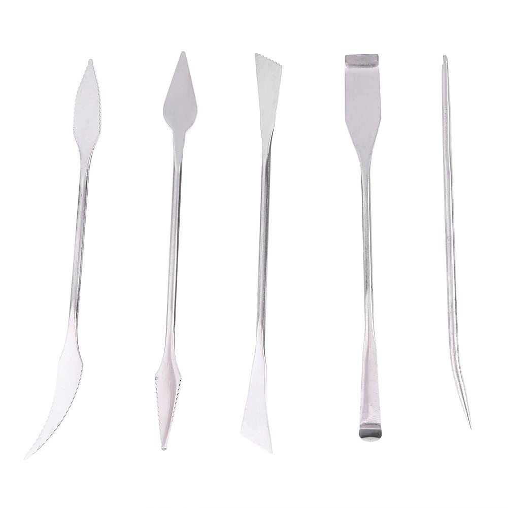 Buy HEEPDD Stainless Steel Wax Clay Tool, 5Pcs Double Ended Pottery Carving Spatula Wax Modeling