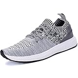 [ロムリゲン] スポーツシューズ ランニングシューズ スニーカー ジム 運動 ウォーキングシューズ アウトドアトレーニングシューズ カジュアル メンズ クッション性 滑り止め 軽量 通気 防臭性 グレー 25.5ｃｍ 923