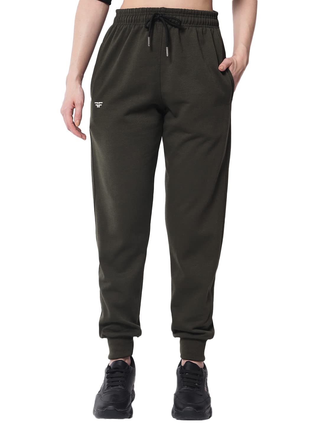 Women's Fleece Solid Trackpants-image-6