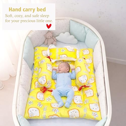 Image of Infantbond Baby All Season Use Hospital Essential Combo for New Born | Gift Pack | Baby Products | Maternity Essentials (60 Items)(0-6 Months) (Yellow Kitty 59)(Colours May Vary)