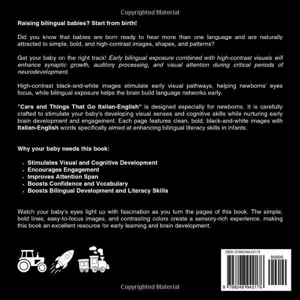 Cars and Things that GO Italian-English: Bilingual High-Contrast Picture Book for Newborns and Babies (High-Contrast Baby Books) image 3