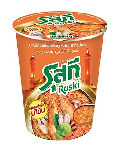 Ruski Thai Noodles Instant Cup Noodles - Shrimp Tom Yum Flavour 60 G.