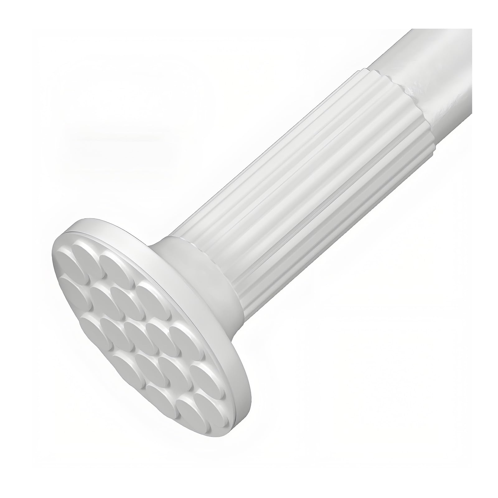 GLDYTVF Adjustable Shower Curtain Rod Non-Slip Spring Tension Pole No Drilling Extendable 1m-4m Telescopic Bathroom Curtain Rod (White 3.8-4.3m/12.4-14.1ft)
