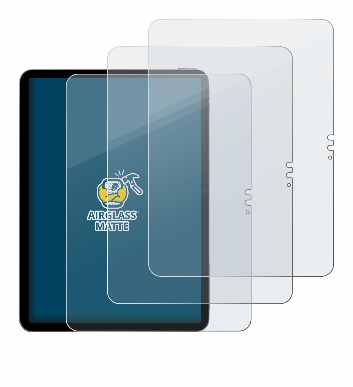 brotect 3 Pezzi Pellicola Vetro per Apple iPad Air 11" M4 2026 | (ritratto) Opaca Protezione Schermo Made in Germany, Anti-Riflesso Durezza 9H Anti-Graffio