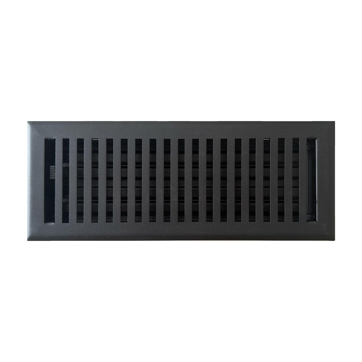 Empire Register Co, Lüftungsabdeckung, 10,2 x 30,5 cm, modernes Design, strukturierte schwarze Oberfläche, robuste Bodenlüftungsabdeckungen, Metalldämpfer angebracht. Lüftungsabdeckungen nur für den