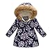 Jimmackey Giacca Bimba,Cappotti Bimba Invernali, Bambini Ragazze Cappotto di Leopardo Floreale Autunno Inverno Cappotti Caldo Giacche per 2-7 Anni - Cappotti e Giacche per Bambina