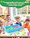 AtMini Sensory Bin Sand Tray with Lid for Toddlers 2 Pcs 15in Portable Sandbox Toy Large Plastic Tray for Kids 3 4 5 6 Fill with Sand, Water, Beads, and More (Green+Blue)