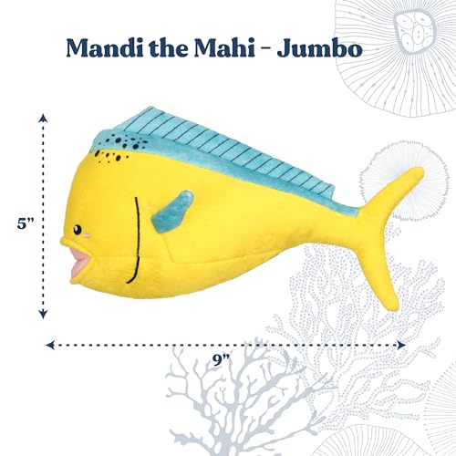 Ocean-Collection-Dog-Toys-Jumbo-Sized-Mandi-The-Mahi-Mahi-Cute-Durable-Sustainable-Plush-Chew-Toys-for-Dogs-Made-from-Eco-Friendly-Recycled-Materials-Go-Green