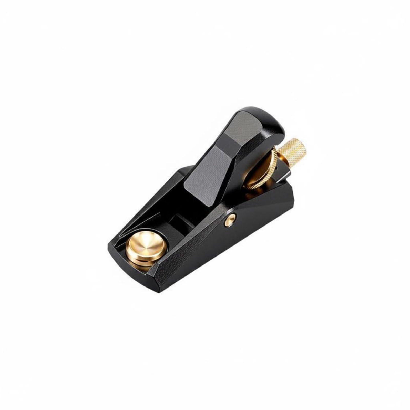 harayaa Mini Cepillo de Mano para Carpintería Cepillo Mini Cepillo de Banco Cepillo de Bisel Bajo Cepillo Compacto de Aluminio con Base Estable y Manejo, Negro