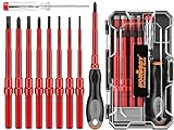 HORUSDY 1000V Insulated Screwdriver Set, 10-Pieces All-in-One Magnetic Tip Electrician screwdriver Set, Phillips & Slotted