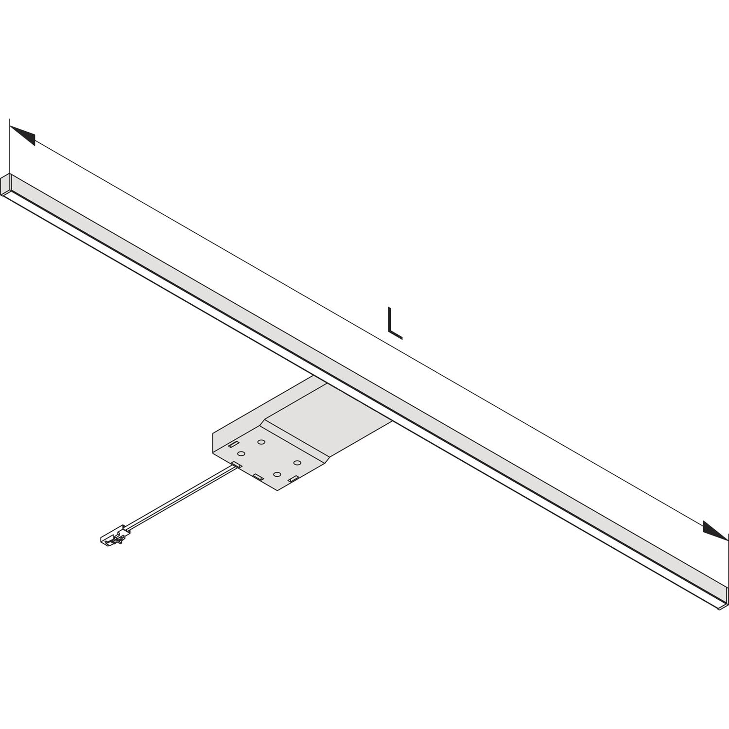 ELEKTRA LED Spiegelleuchte Bad 300mm, Spiegellampe 4000K neutralweiß, Alu schwarz 24V/DC LD 8104
