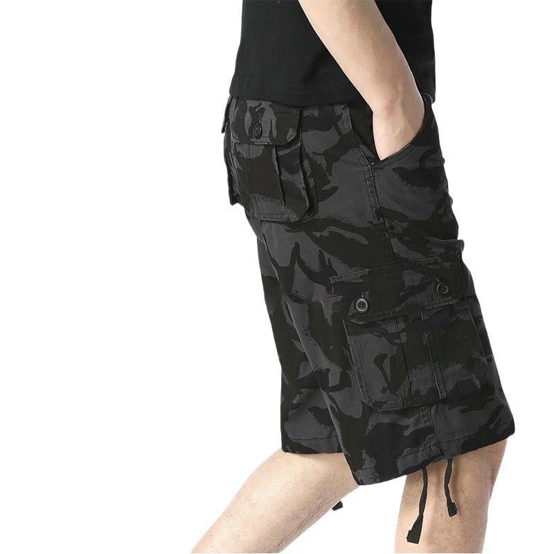 Short d'été rétro pour homme camouflage décontracté short 5 points - 2