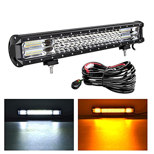 Barre De Lumière LED Ambre 38" - 12V/24V - 16 Modes - Télécommande - IP67 - Pour Toit/calandre