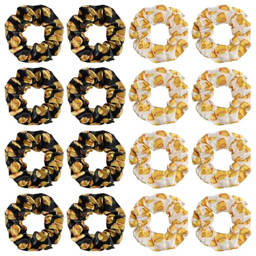 AXEN 16PCS Softball Hair Scrunchies Sport Elastics Hair Ties Silk Scrunchies for Cheerleading Sports Fans