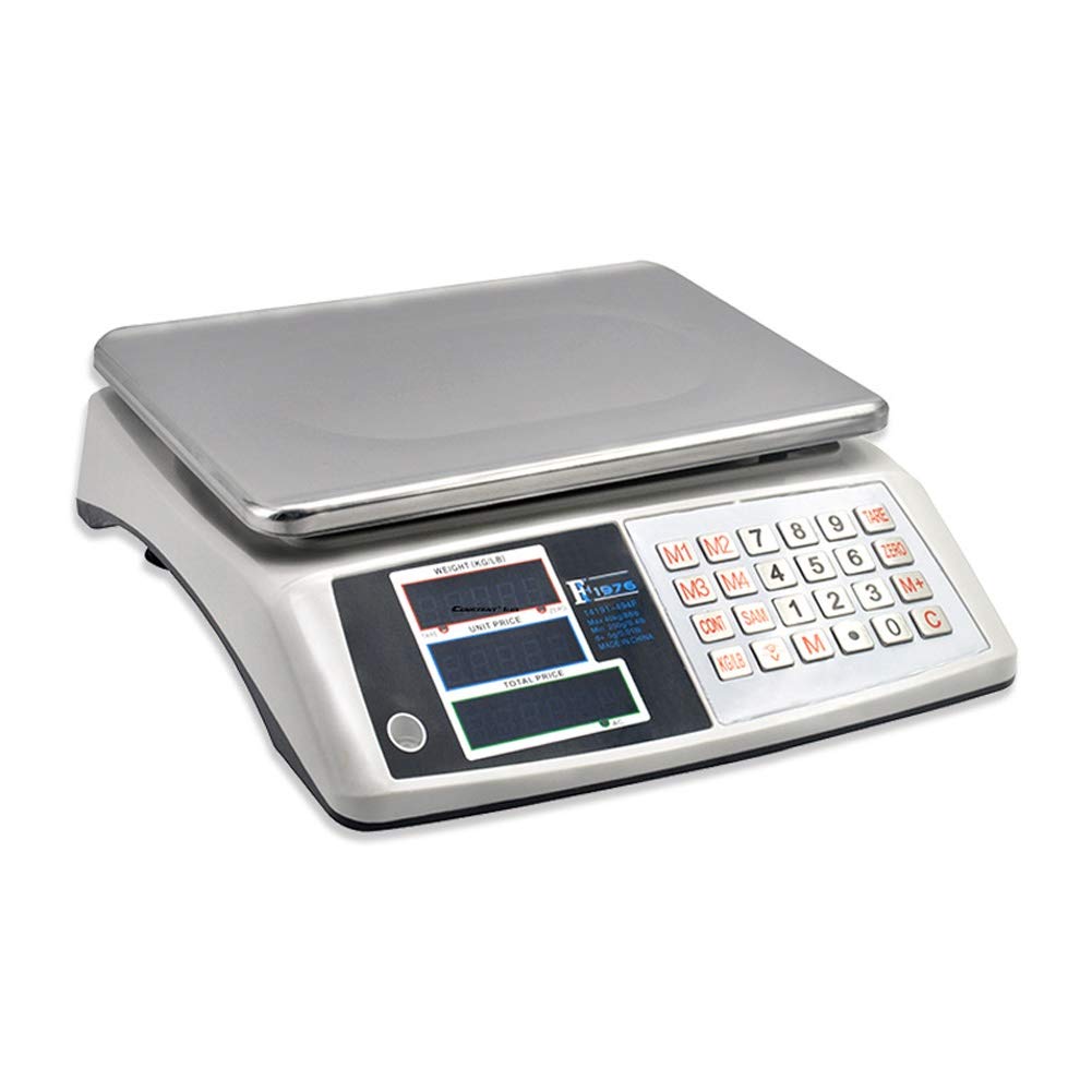 MYUYEE Electronic Weighting Platform Scale 40Kg/5G Stainless Steel Waterproof Digital Price Weighing Postal Industrial Commercial Shop Platform Scale
