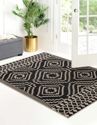 Tapete decorativo Lahome Easy Jute 3x5 Negro miniatura 2