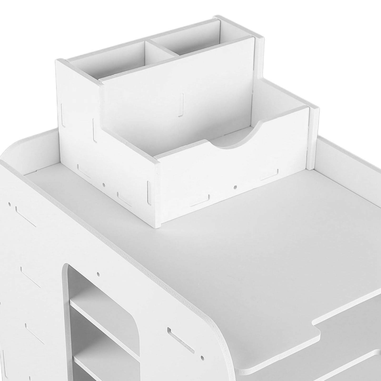 5-poziomowy organizer na biurko duży otwór 12,2 x 28 cm nowoczesny plastikowy blat papierowy organizer na dokumenty stojak do biura szkoły