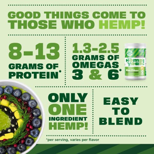 Manitoba Harvest Hemp Yeah! Organic Max Fiber Protein Powder, Unsweetened, 16Oz; With 13G Of Fiber, 13G Protein And 2.5G Omegas 3&6 Per Serving, Keto-Friendly, Preservative Free, Non-Gmo #TOP1