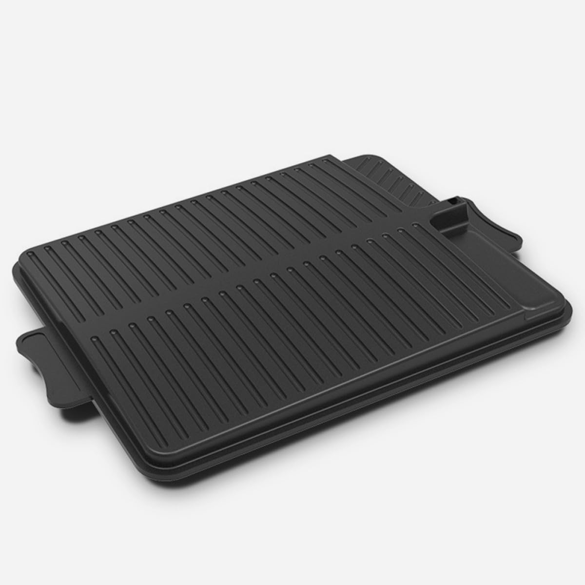 iplusmile Piastra Rivestimento Antiaderente in Alluminio Rettangolare Nero Ampia Area per Grigliare per Barbecue Coreano per Grigliate All'aperto in Famiglia