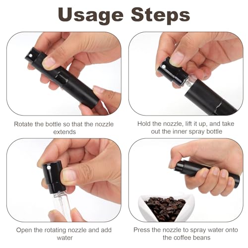 2stk Kaffee-Dosierbecher mit Sprühflasche, Keramik-Kaffeebohnen-Dosiertablett und Schorle für Tee Espressogefäß-Zubehör-Set Geschenk für Kaffeeliebhaber (Bis zu 35g Kaffeebohne)