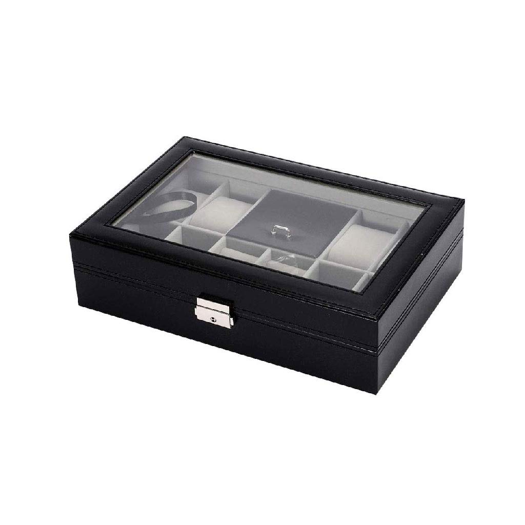 XBTGS Joyero organizador de joyas con mini estuche de viaje, diseño con interior de terciopelo,