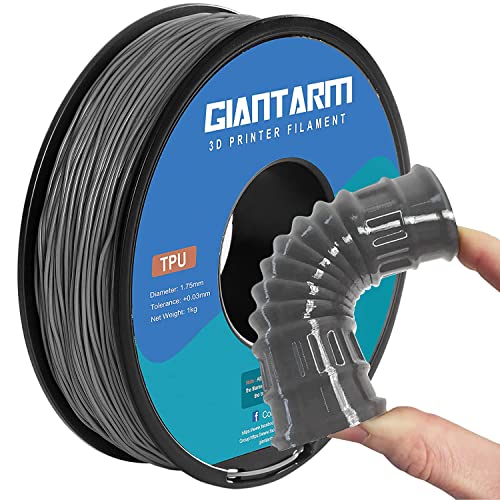 Image of GIANTARM TPU Filament 1.75mm Flexible Soft 3D Printer Consumables Grey,95A 1kg Spool (2.2 lbs.), Dimensional Accuracy + /- 0.05 mm
