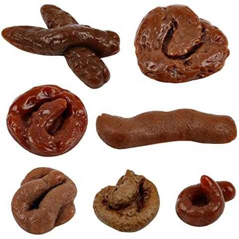 Chivao 7 Pieces Fake Poo Realistic Fake Turd Prank Lifelike Poo Toy Gags and Practical Joke Toys for April Fools' Day Prank Party Supplies Cover