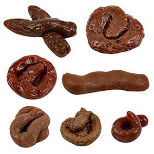 Chivao 7 Pieces Fake Poo Floating Poo Prank Realistic Fake Turd Fake Dog Poo Lifelike Poo Toy Gags and Practical Joke Toys for Halloween April Fools’ Day Prank Party Supplies