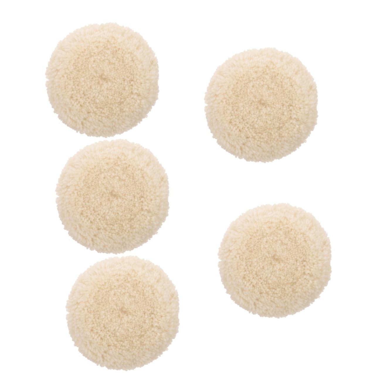 5piezas Rueda De Pulido De Lana Para Amoladora Angular Almohadilla De Fieltro Para Pulido De Metal y Superficies Para Acabados De Pintura y Plásticos