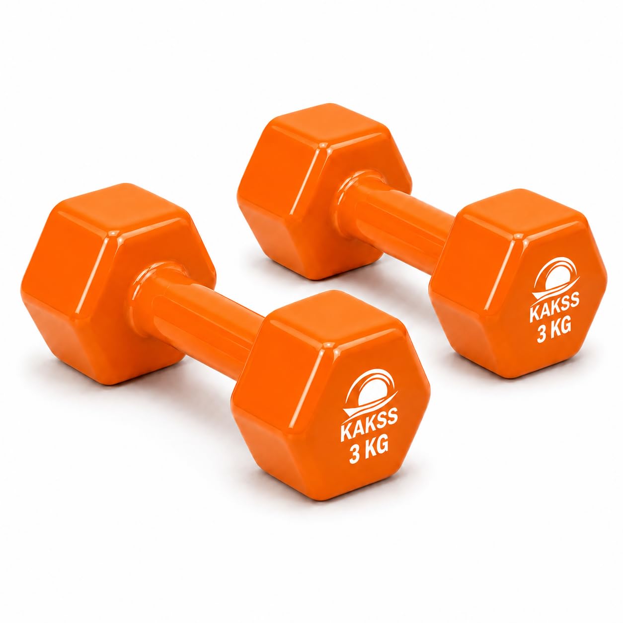 Kakss Cast Iron Vinyl Dumbbells - 1.5KG Pair -13 Kakss Cast Iron Vinyl Dumbbells - 1.5KG Pair -13