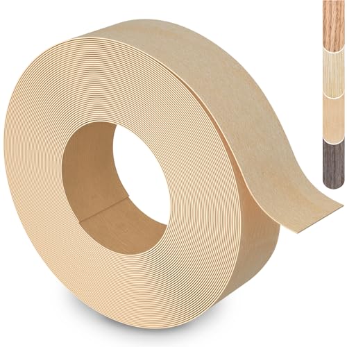 Image of Birch Edge Banding, 3 inch x 250ft roll of Veneer Edge Banding -Pre-glued Flexible, Real Wood Tape Banding for Cabinet Repair Furniture Restoration