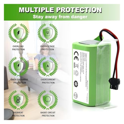 Batería de repuesto 14.4V 3500mAh compatible con Deebot N79S y RoboVac 11S 3