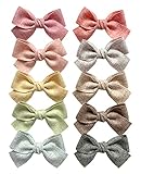 Baby Girls Hair Bow Clips, Boutique Wool Bows Fully Lined Hair Barrettes Alligator Clips for Infants...