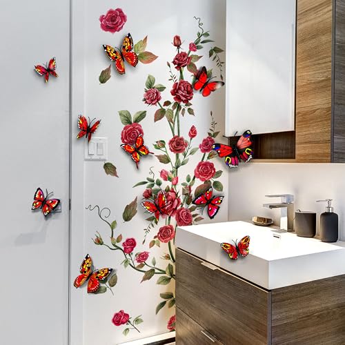 Autocollants muraux 3D papillon pour masquer un mur abîmé