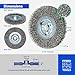 PFERD Crimped Wheel Brush, Stainless Steel Wire, 4-1/2